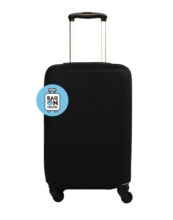 Чехол для чемодана M/M+ черный с сердечками
