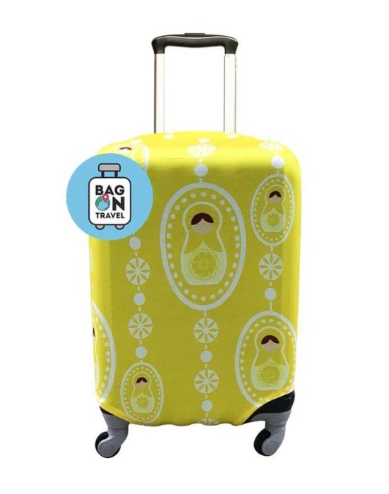 Чехол для чемодана M/M+ Матрёшка желтый